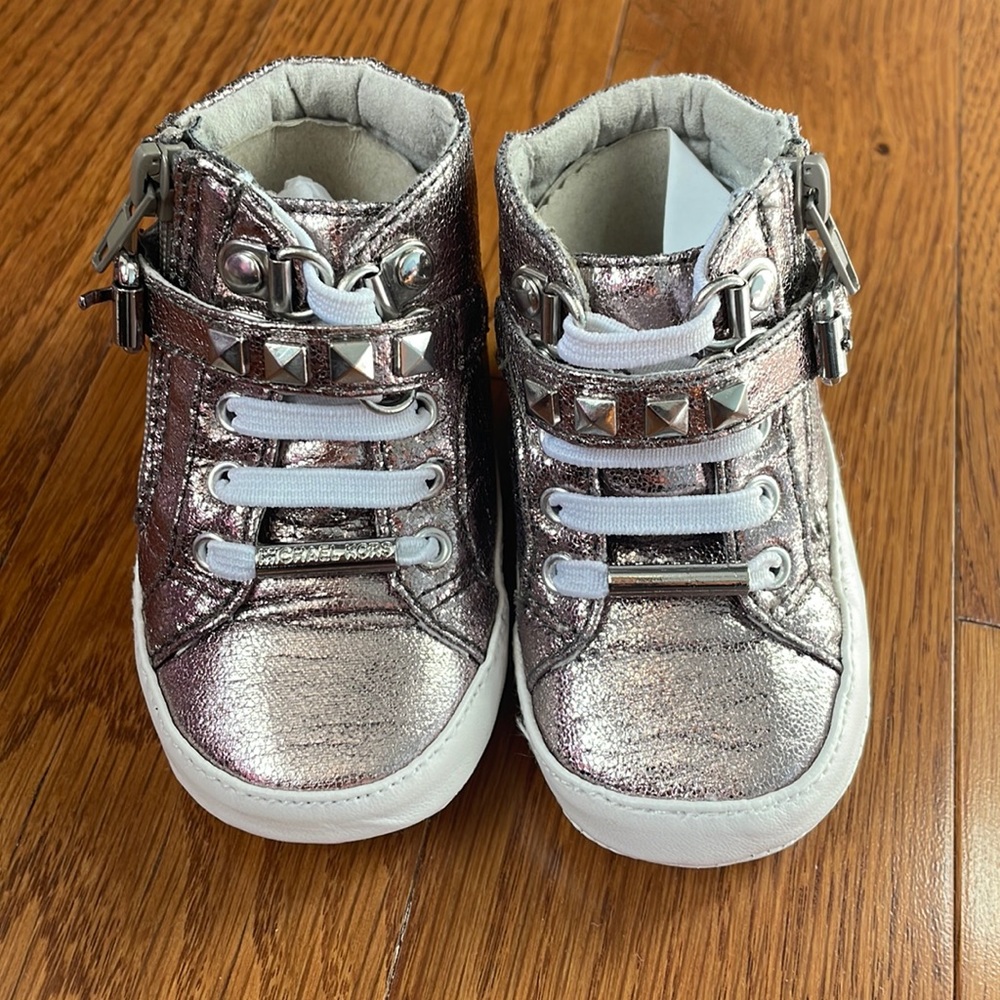 Brand new Michael Kors baby size 2 metallic shoes